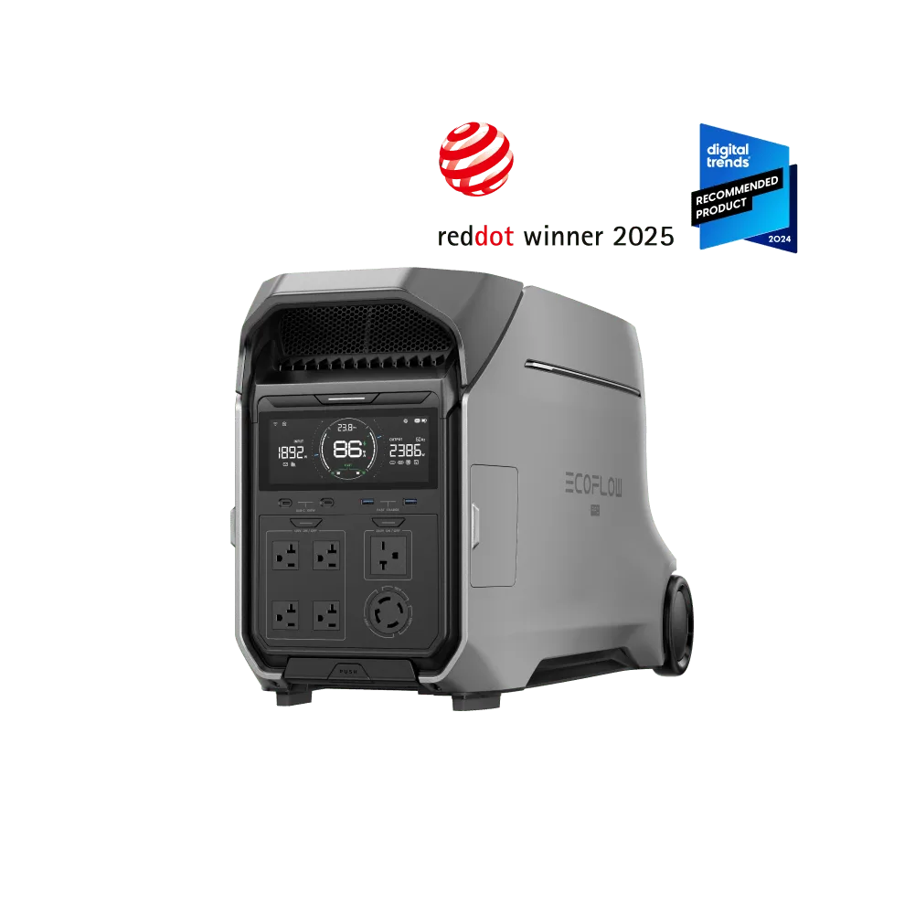 EcoFlow DELTA Pro 3 portable power station with dual handles and large display